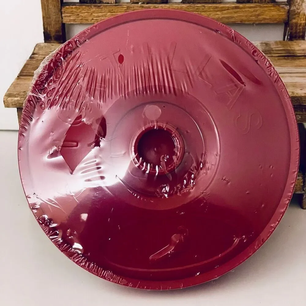 NWT Vasconia TORTILLAS Round Red Plastic Holder w/ lid for Pita bread Flatbread